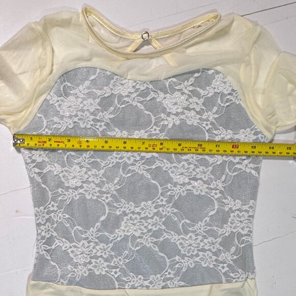 Weissman Music Box Dance Dress Tutu Costume Large Child Ivory Silver Lace‎ Tulle - Picture 11 of 13